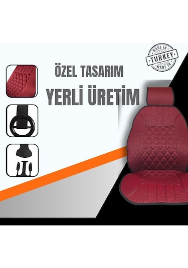 Space Oto Koltuk Minderi, Fiat Araçlara Uyumlu 2'li Set Özel Tasarım Minder Premium 001