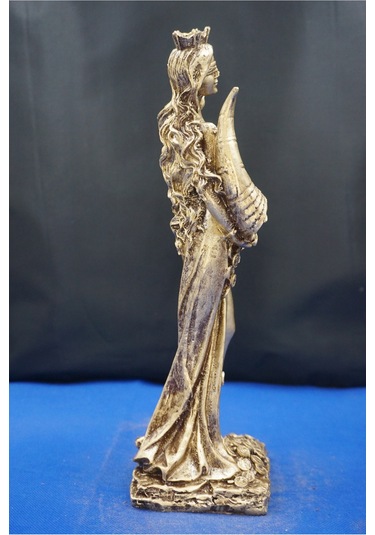 Fortuna Bereket Tanrıçası Heykeli - 28 Cm Mitolojik Biblo Hediyelik Eşya Ev Dekor Altın