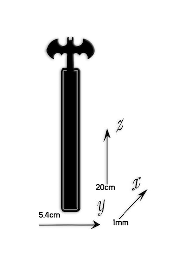 Batman Temalı Metal Kitap Ayracı