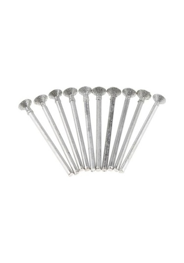 Lijinxu 10 Adet 1/8" İnce Disk Tipi Şaft Elmas Gravür Çapak