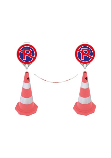 Park Yapılmaz Dubası (2 Adet Park Yapılmaz Levhası + 2 Adet Koni +2Metre 8mm Plastik Zincir)