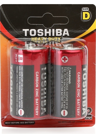 Toshiba R20Kg Blisterli Büyük Boy D Pil 2'li