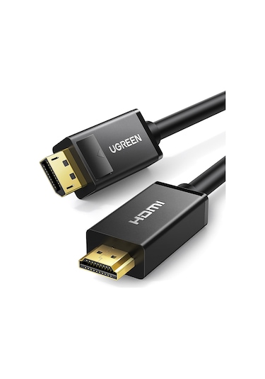 Ugreen 4k Displayport To Hdmı Dönüştürücü Kablo 1 Metre, Siyah, 10238
