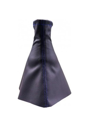 Toyota Corolla 2007-2012 Uyumlu Vites Körüğü Siyah Deri Mavi Dikiş