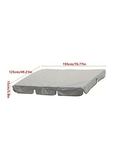 Willowhaven 76.77x49.21 Inç Gri Dış Mekan Salınak Kapağı Dayanıklı Ayarlanabilir Kayışlı Bahçe Gölgelik