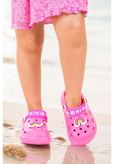 Kiko Kids Twg 755-1 Plaj Havuz Eva Kız Çocuk Terlik Pembe