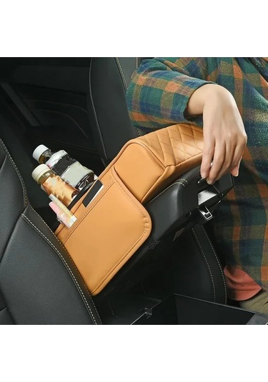 Xuweiwei Pure Black Multifonksiyonlu Araç Kolçak Yastığı Konsol Kapağı Ve Bardak Tutuculu