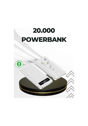 20.000mah Taşınabilir Powerbank Pd Teknolojili Çift Usb Çıkışlı Çok Renkli