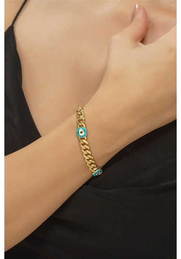 Turkuaz Mineli Gurmet 925 Ayar Gümüş Bileklik-1167