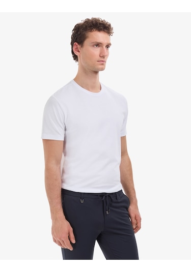 Pierre Cardin Erkek Beyaz Tişört Basic 50325299-vr013