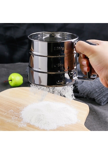 Sones Manuel Ağ Un Şeker Pudra Paslanmaz Çelik El Eleği Elek Bardak Pişirme Aracı Diğer