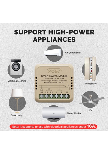 Teltree Tayu Wifi Akıllı Anahtar Modülü Tek Yönlü 16a Metreli - Alexa/google Uyumlu, Zamanlayıcı Ve Uzak Kumanda İle Ev Otomasyonu