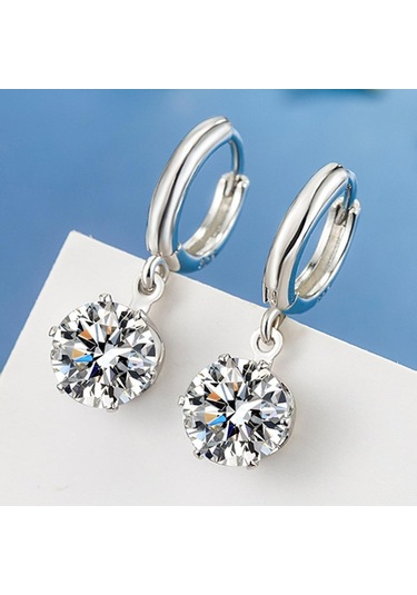 Altı Pençeli Yeni Zirkon Kaplamalı Küpeler, Hafif Lüks, Modaya Uygun Ve Mizaçlı Kulak Takıları, Kadınlar İçin Basit Tasarım Tatil Hediyesi