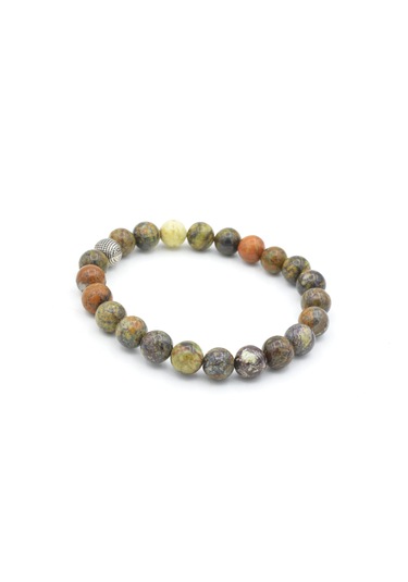 Hakiki Doğal Yeşil Opal Taşı Bileklik 8 Mm Yeşil