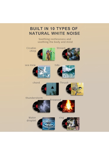 Leezsing Beyaz Gürültü Makinesi Renkli Gece Lambası Bebek Uyandırma Emzirme Emzik Monokrom/renkli/renkli/hafif Dokunmati Diğer