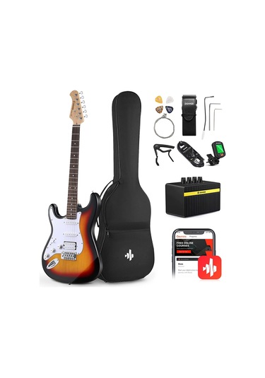 Donner Dst-100sl Solak Elektro Gitar Seti Sunburst