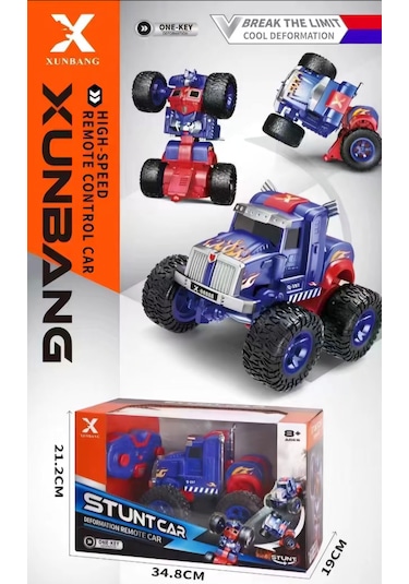 Oyuncak Transformers Optimus Prime Kumandalı Robot Olan Araba