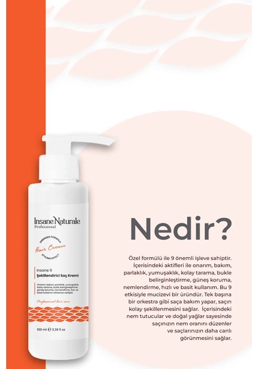 Kıvırcık Saçlar İçin Bukle Belirginleştirici Saç Bakım Kremi Ins