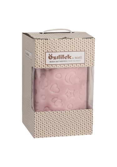 Özdilek Embos Bebek Battaniye 100x120 Pembe Pembe