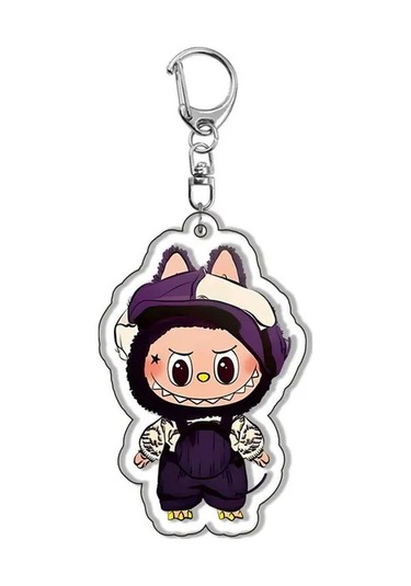 Novahub Sevimli Yeni Karikatür Anime Labubu Koyun Anahtarlık Akrilik Kolye Öğrenci Sırt Çantası