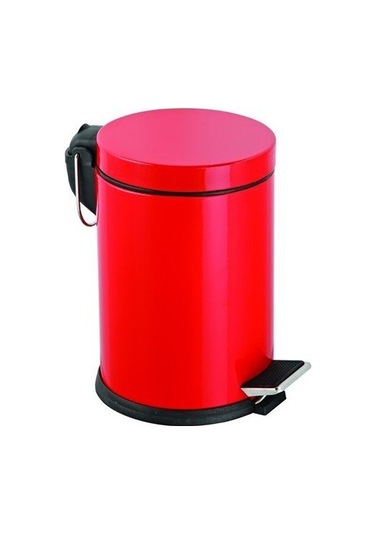 Pedallı Kırmızı Çöp Kovası 5 Lt Kırmızı