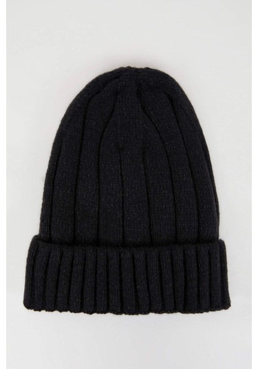 DeFacto Erkek Fitilli Basic Düz Örme Bere C7139AX24WNAR136