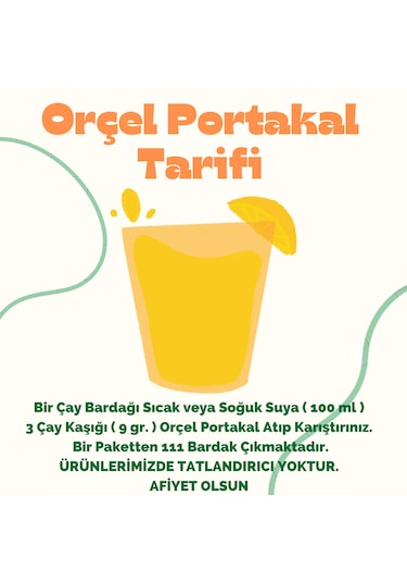 Orçel Toz İçecek Seti Oralet Çay Sıcak Soğuk Karışık 5 x 1 KG