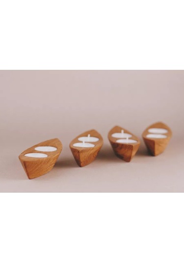 Tateplota İç Dekorasyon İçin Ahşap Lületaşı Şamdan 197246553 Aromatik