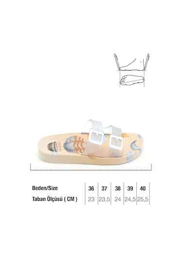 Gezer Yazlık Airblow Islak Zemine Uygun Rahat Taban Ev Banyo Havuz Plaj Günlük Kadın Terlik - Beyaz
