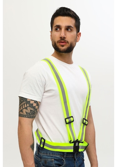 Uniprom Yüksek Görünürlüklü Reflektörlü Ikaz Yeleği, Motorsiklet Motor Bisiklet Scooter Yeleği Neon Sarı