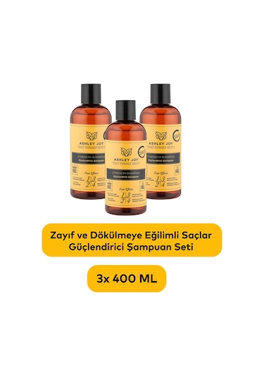 Dökülme Karşıtı Keratin Ve Kafein Içeren Sülfatsız Güçlendirici Şampuan 400 Ml X3 Set