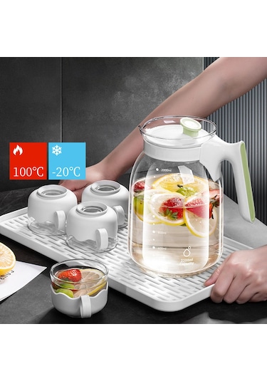 Homyl Soğuk Su Sürahi İçecek Cam 1800 Ml 60 Oz Sangria