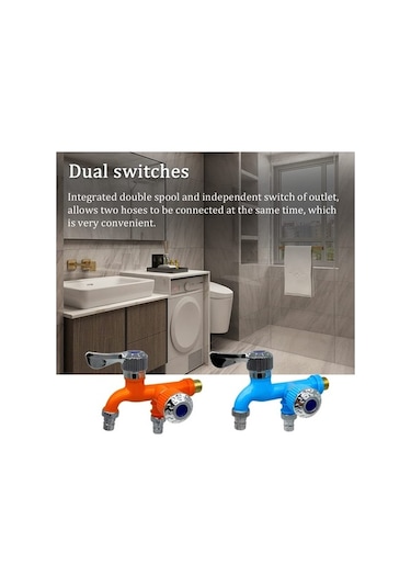Maoyaya Çift Kontrol Muslukları - Çift Çıkışlı Su Musluğu Evrensel Arayüz A A