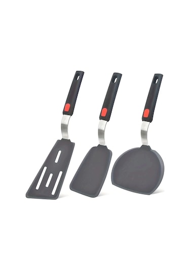 Brightnova 3 Pack Spatula 3 Adet Silikon Spatula Seti 600 C Isıya Dayanıklı Yapışmaz Tencere Mutfak Aletleri Ahşap