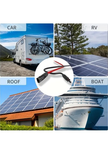 Xuweiwei 12-mc4-d-20ft 12awg 1015 Tek Hat Kesme Yarım Şerit Aksesuarlı 12mm Kalınlık 36v Altı Araç Elektroniği Ve Güç Dağıtım Seti