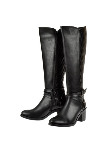 Pullman Topuklu Kadın Çizme SMS-4210   SİYAH Siyah