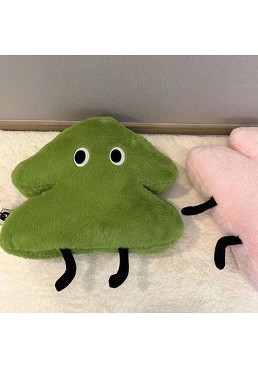 Suntek Yılbaşı Ağacı Yastık Karikatür Hediyesi Yeşil Yeşil