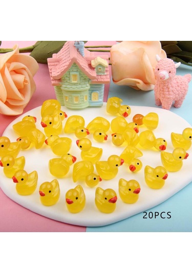 Homyl 20 Adet Ördek Figürleri Mikro Peyzaj Süsler Seti Moda