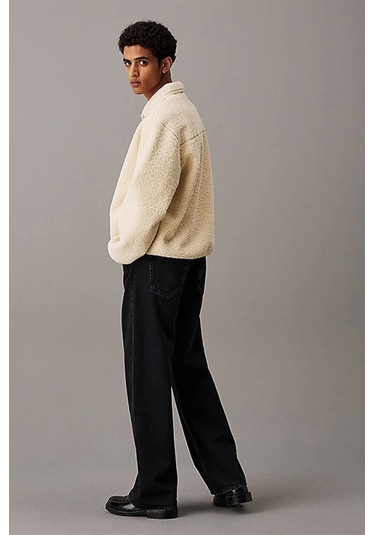 Calvin Klein Half Zıp Sherpa Bej