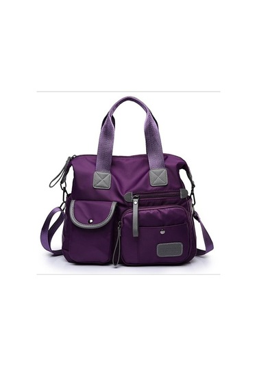 Novahub Moveevo Avr-amerikan Tarzı Naylon Mummy Çanta - Büyük Kapasiteli Tek Omuz Seyahat Çantası Bordo Kırmızı