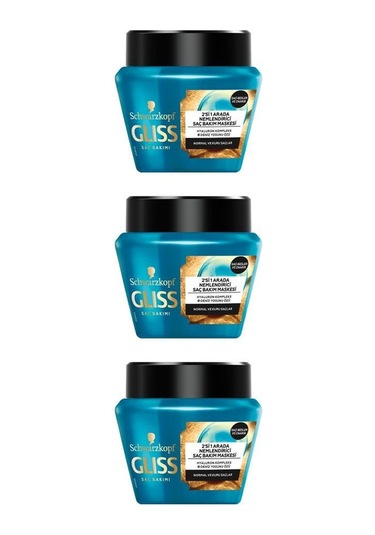 Gliss Aqua Revive Nemlendirici 2'si 1 Arada Maske 3 x 300 ML