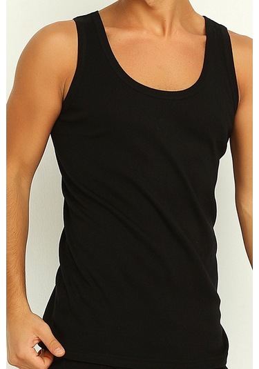 Yıldız 371 Erkek Likralı Atlet Siyah