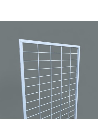 60x190 Cm, Ayaklı Tel Pano, Beyaz, Telefon Aksesuar Standı, Duvar Panosu, Mağaza Askılığı, Çok Amaçlı Stant