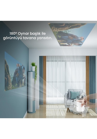 Npo HY300+ Fullhd Android11 Bt5.0 Wifi5 120ANSI Lümen Taşınabilir Akıllı Led Projeksiyon