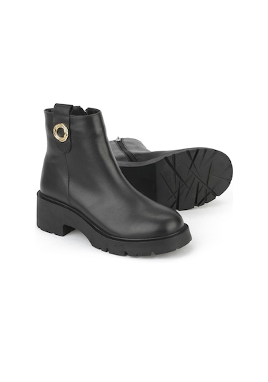 Ziya, Kadın Hakiki Deri Bot 1531030z2593 Siyah 1531030z2593 000 Siyah