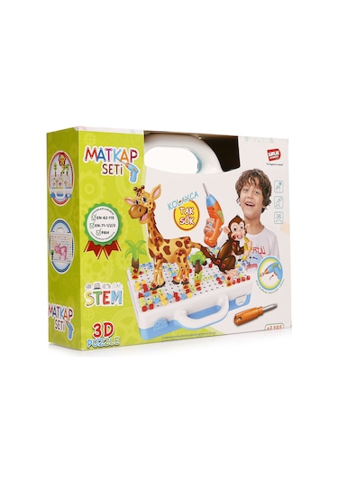 Birlik 3D Stem Eğitici Matkap Seti-Hayvanlar URT014-001
