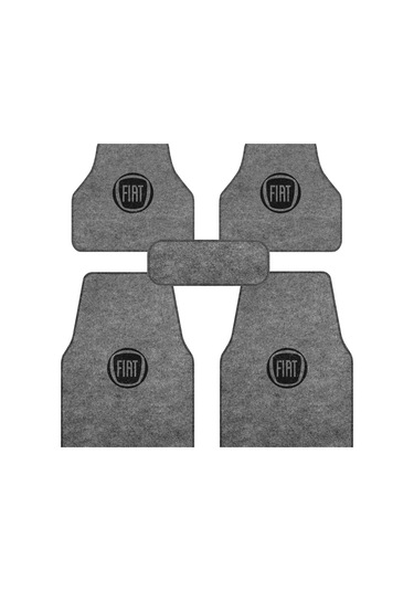 Fiat Gri Halı Paspas Takımı Kenarları Biyeli -oto Halıflex