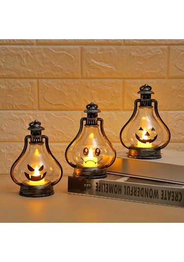 Konesam Halloween Gümüş Dekoratif Fantezi Lambası - Çocuklar İçin El Tutulu, 2 Aaa Pil İle Çalışır, Vintage Stil Aracı Ve Vitrin Öğesi C Tipi Diğer