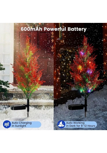 Sones Güneş Enerjili Zemin Lambası Led Bahçe Dekoratif Peyzaj Işıkları Villa Çim Işıkları Noel Ağacı