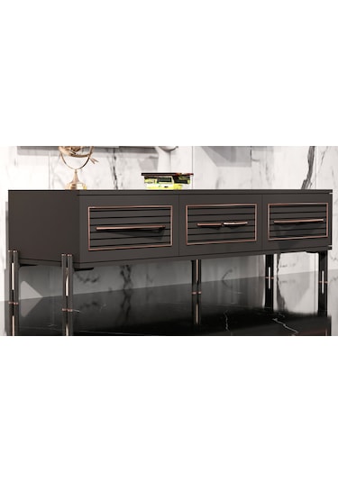 Tocco-platin Modern Kitaplıklı Tv Ünitesi